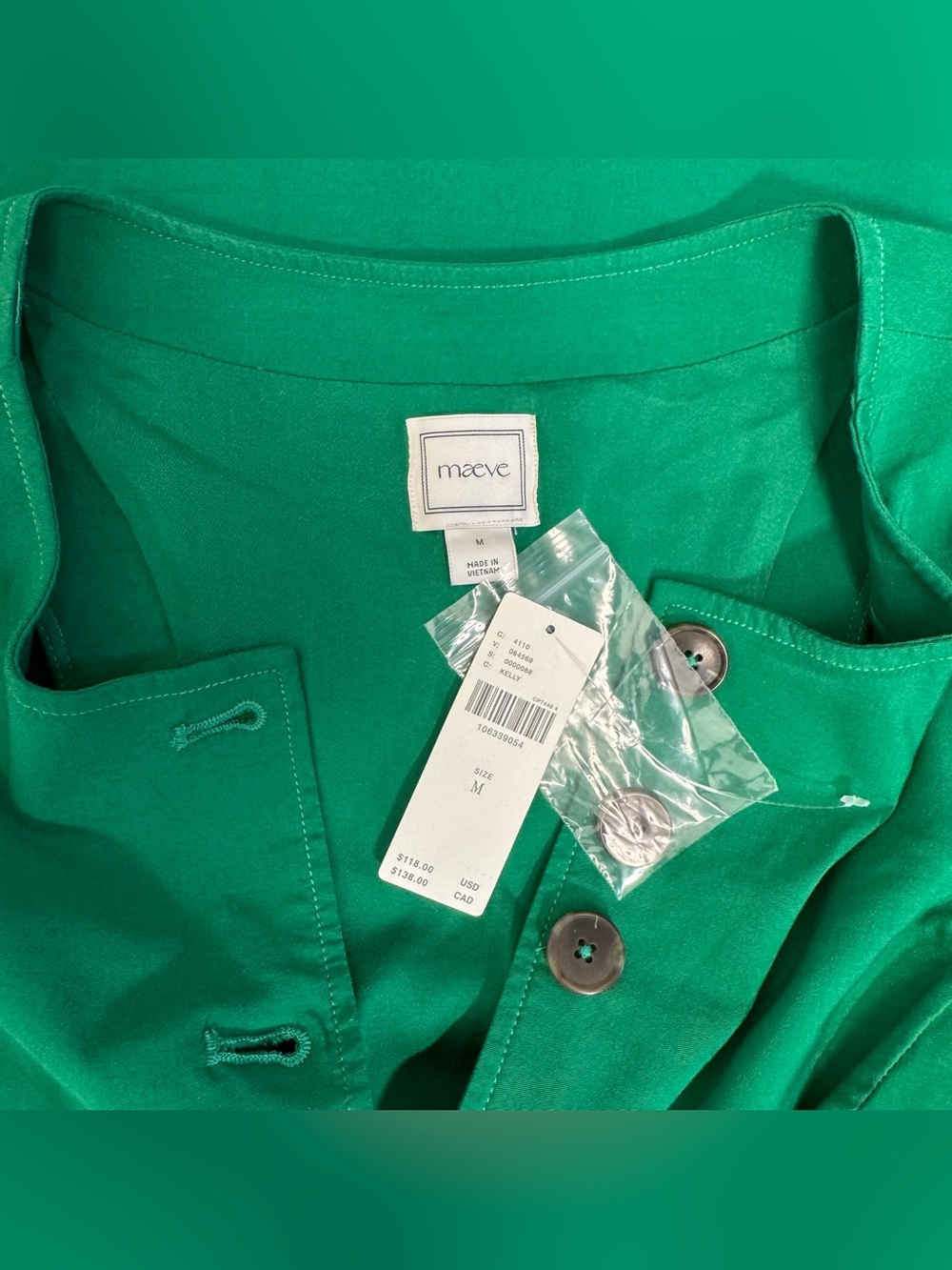 Anthropologie Preppy Maeve Kelly Green Vest NWT Stretch Racerback M Top - Picture 4 of 5